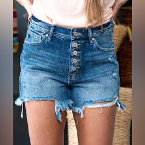 Kancan Denim Cutoff Button Fly Shorts - Picture 7 of 7